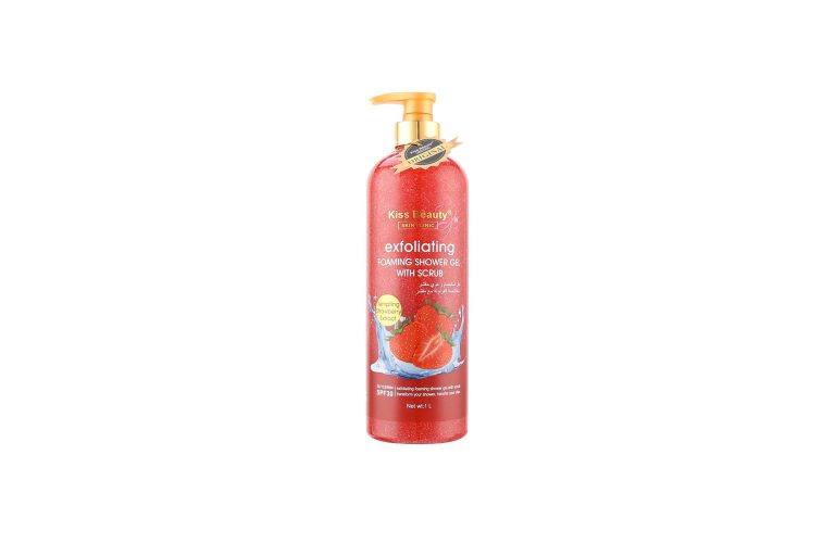 Tempting Strawberry Exfoliating Foaming Shower Gel with Scrub