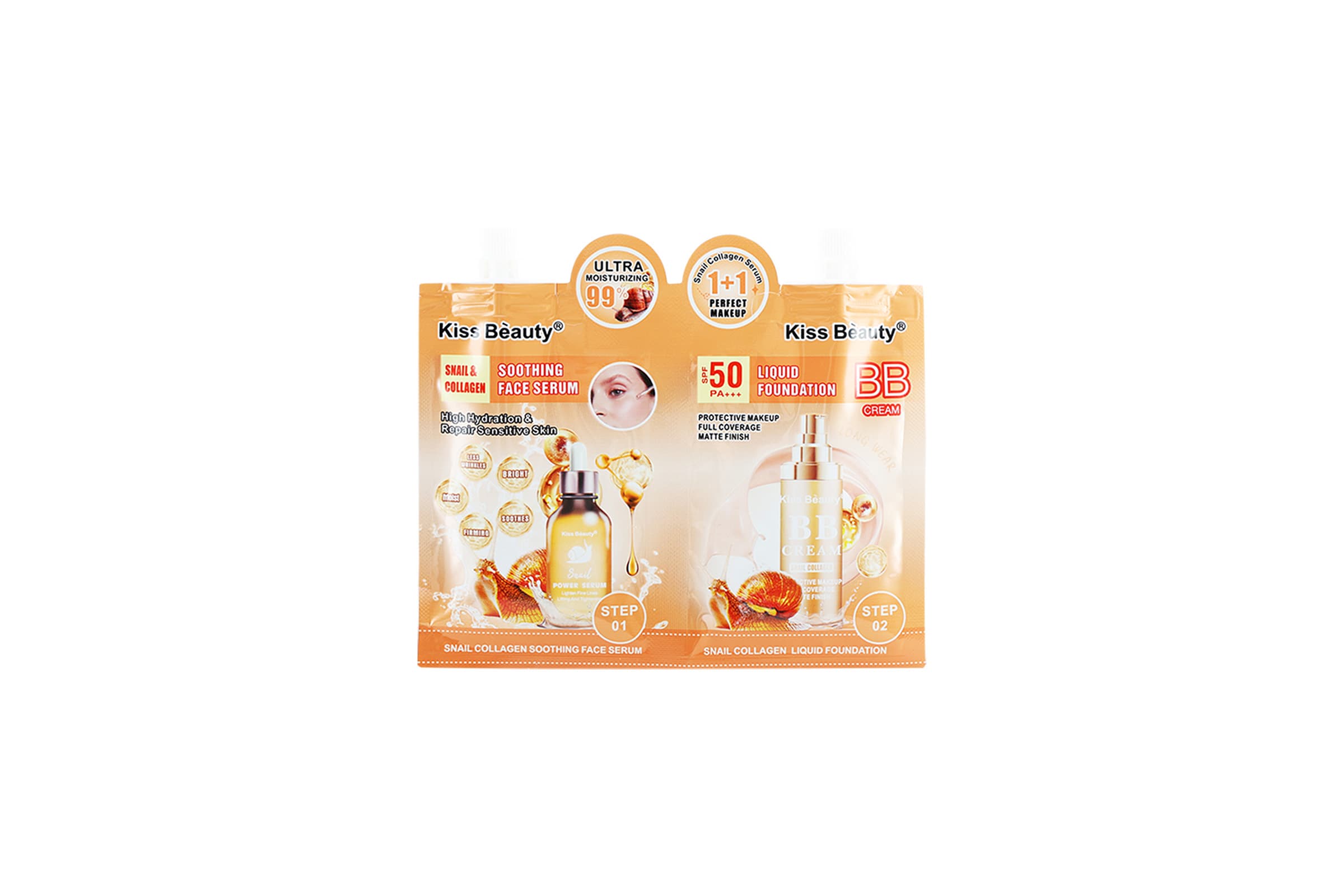Snail Collagen Soothing Face Serum & Liquid Foundation