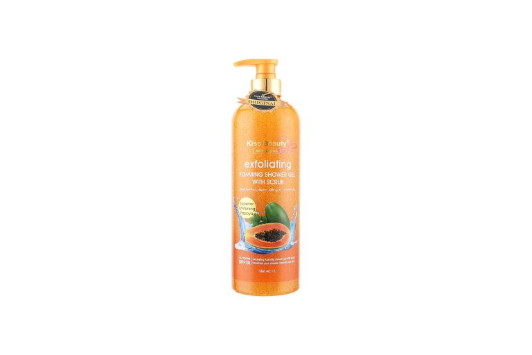 Superior Whitening Papaya Exfoliating Foaming Shower Gel with Scrub