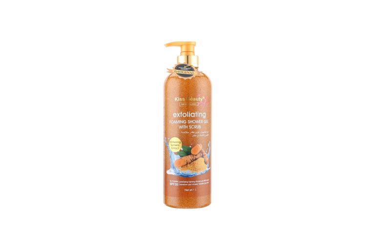 Whitening Turmeric Exfoliating Foaming Shower Gel with Scrub