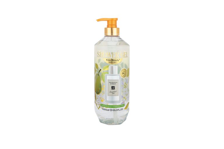 english pear & freesia essential oil shower gel