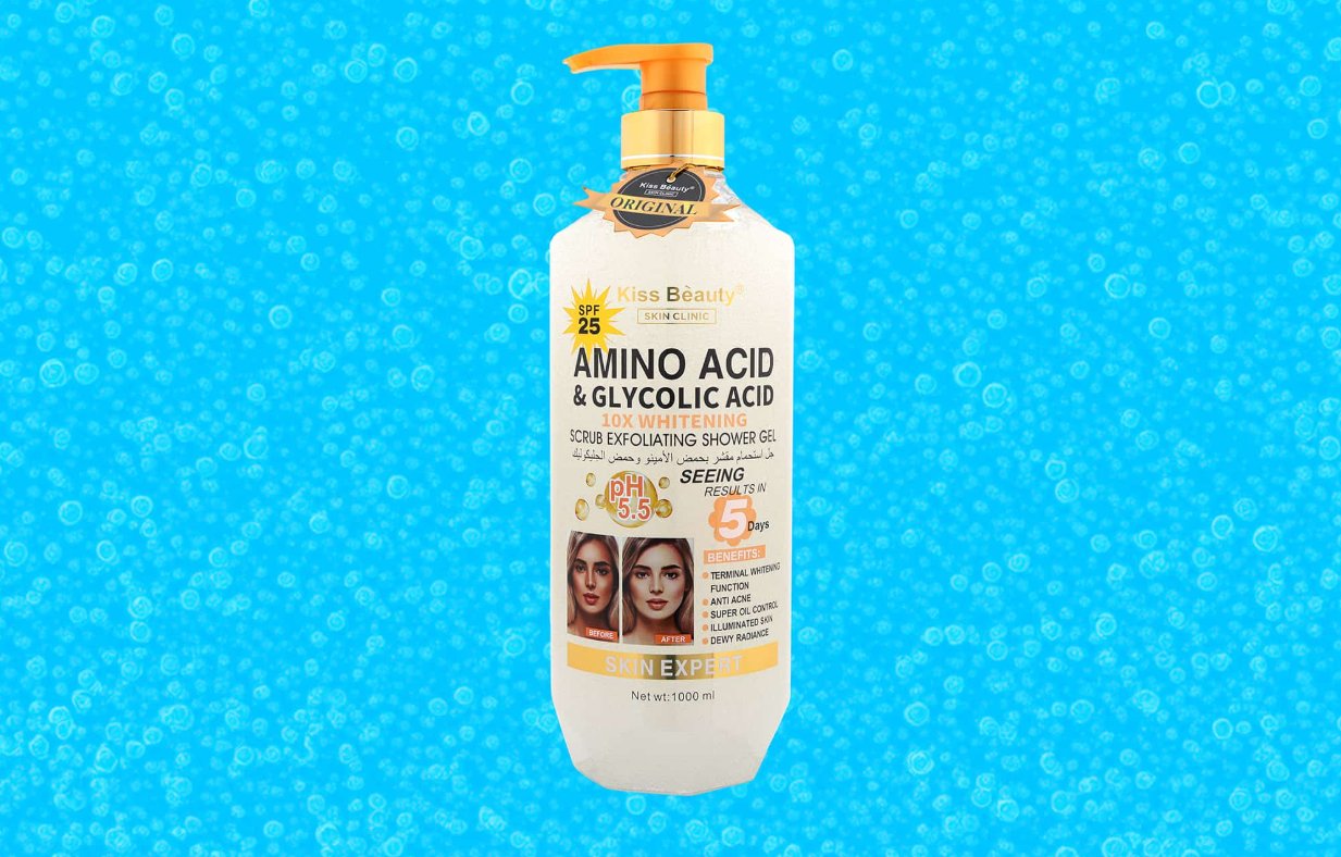 Amino Acid & Glycolic Acid 10X Whitening Scrub Exfoliating Shower Gel