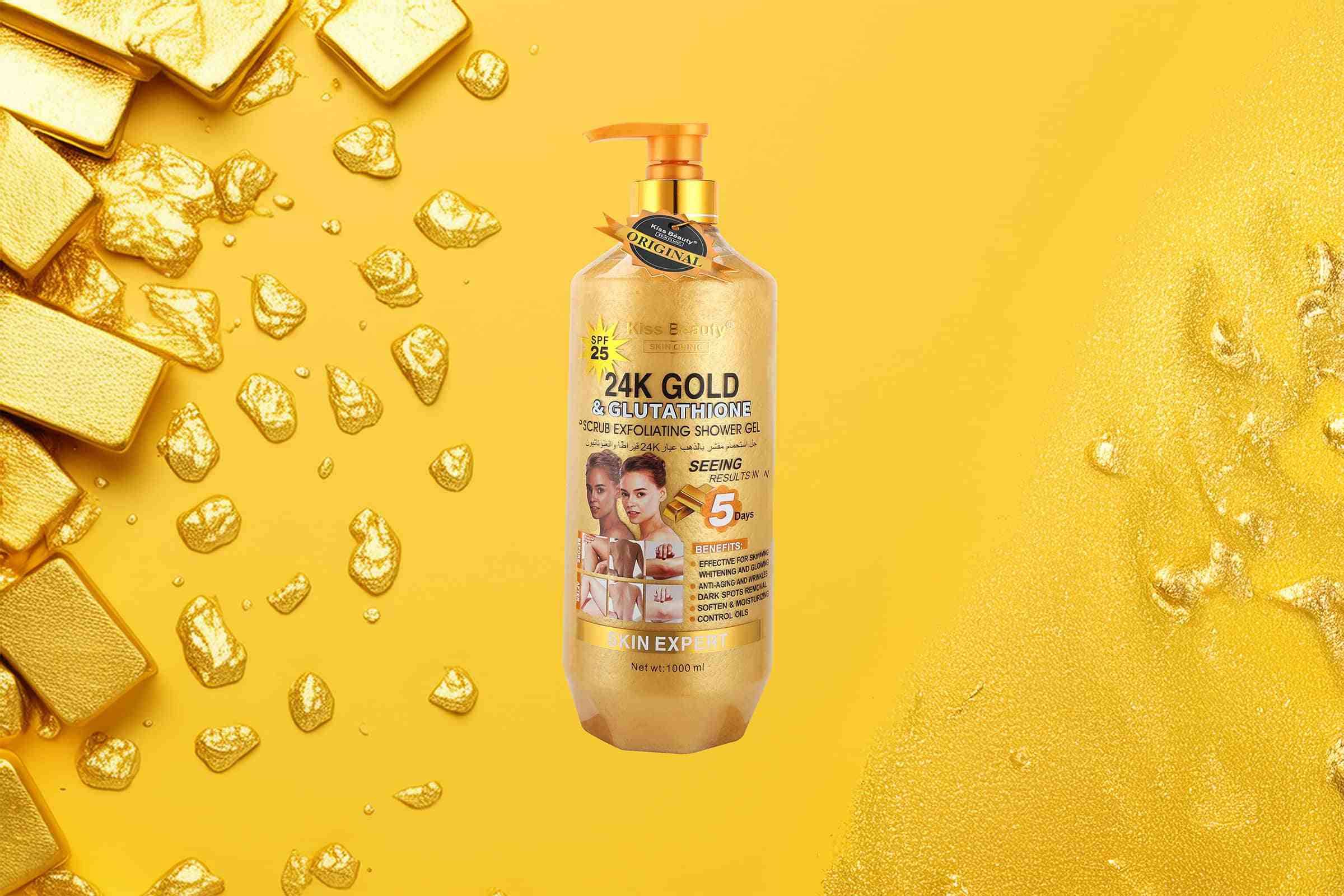 24K Gold & Glutathione Scrub Exfoliating Shower Gel