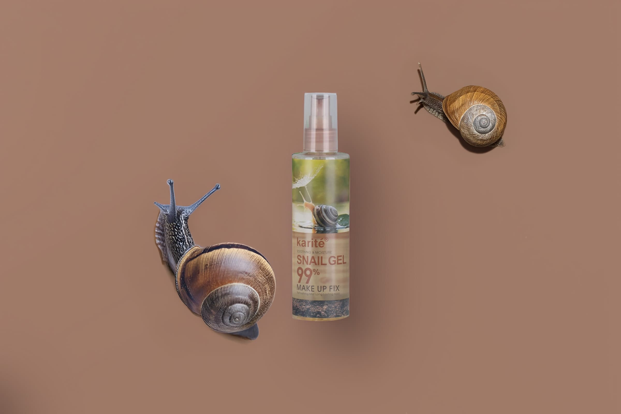 Karité Snail Gel Makeup Fix Spray for touchy skin
