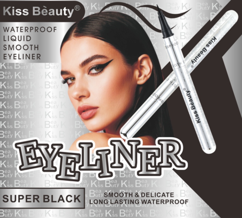 Kiss Bèauty waterproof eyeliner creates sharp dramatic black lines