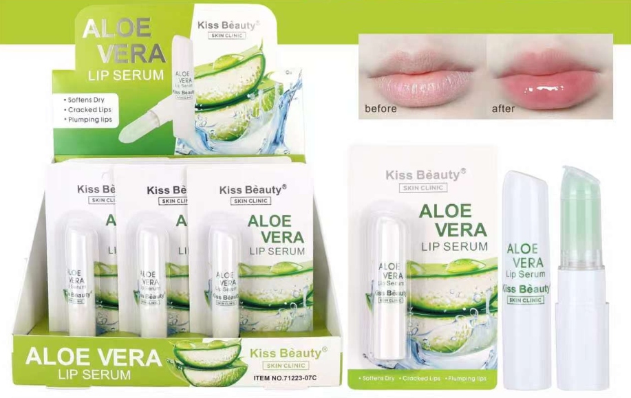 Aloe vera lip serum soothes irritated and dark lips