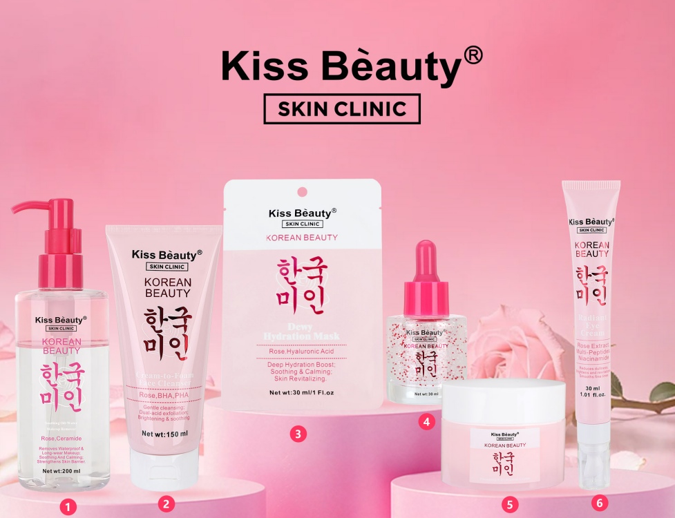 Coffrets de soins pour la peau à la rose coréenne Karité, 6 pièces, sélectionnés avec soin, destinés aux acheteurs en gros du monde entier.