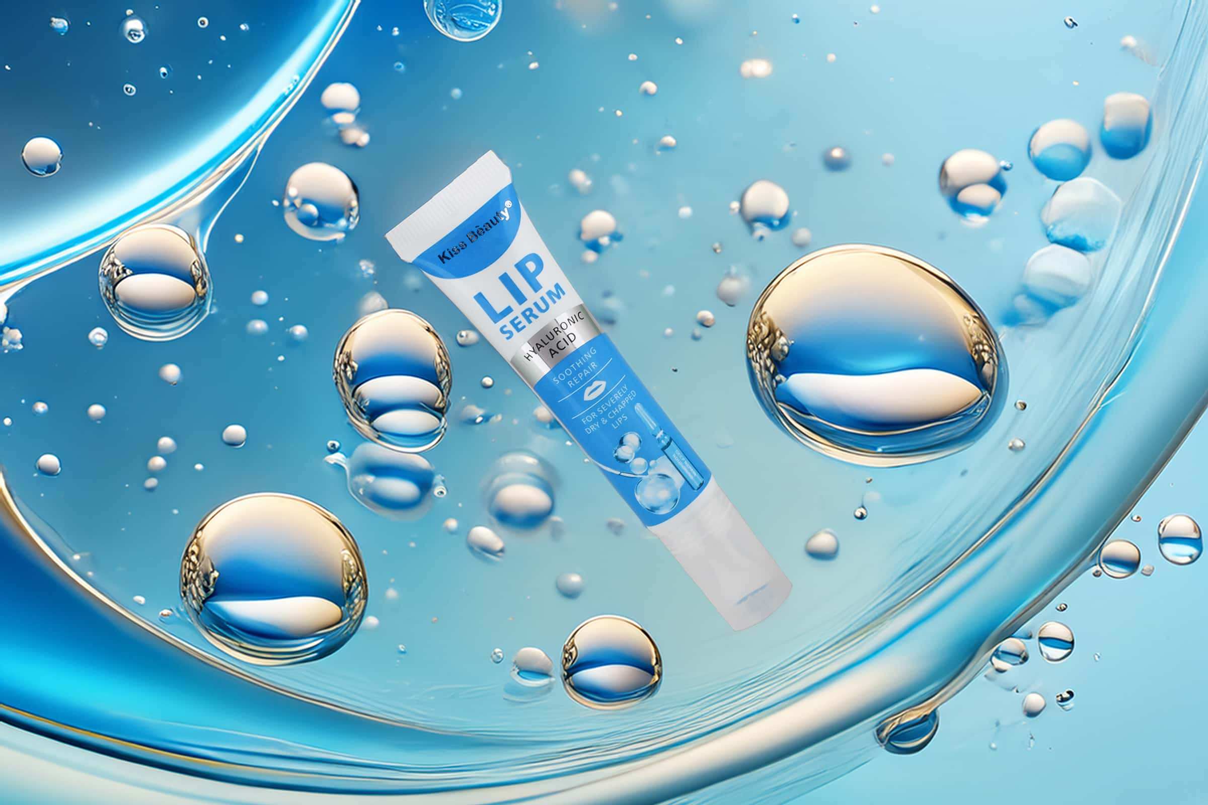 Nourishing lip care with hyaluronic acid, aloe vera, and oils
