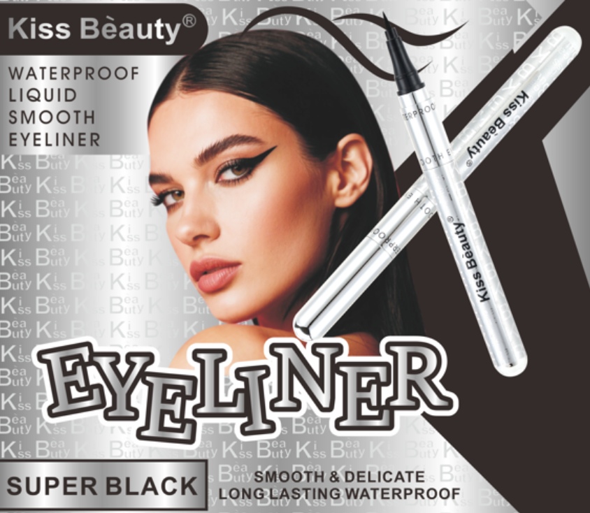 Eyeliner liquide waterproof avec pointe de précision ultra-fine et résistante aux bavures