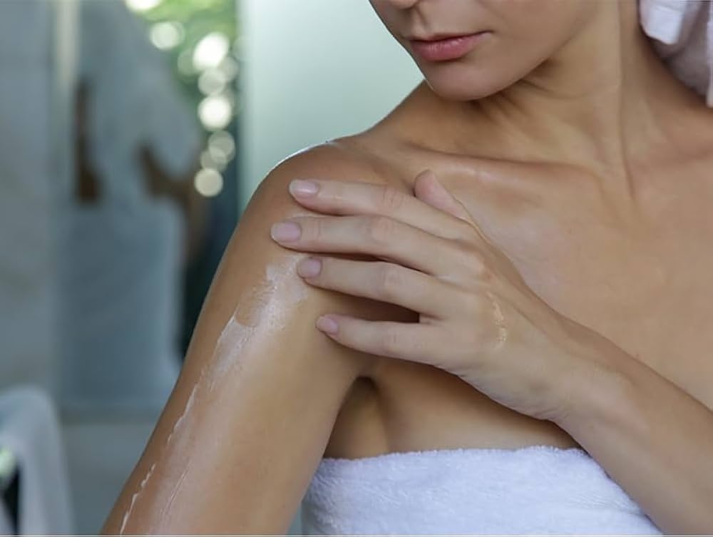 Apply body oil after shower to damp skin for lasting moisture